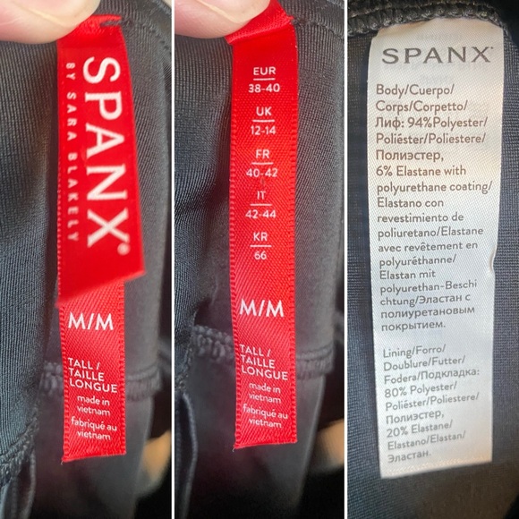 SPANX Faux Patent Leather Leggings Classic Black High Shine Sexy Sz Medium Tall - Picture 8 of 8